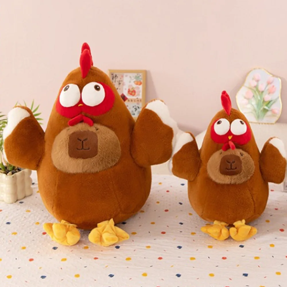 

Кавайная курица, цыпленок, капибара, плюшевая игрушка, мягкая пушистая курица, капибара, хлопковая кукла, милое животное, капибара, мягкая кукла, декор комнаты