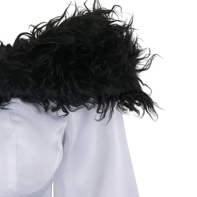 Setelan Cosplay wanita dewasa, kostum permainan Anime Tekken8 putih mewah Set pesta karnaval Halloween menyamar