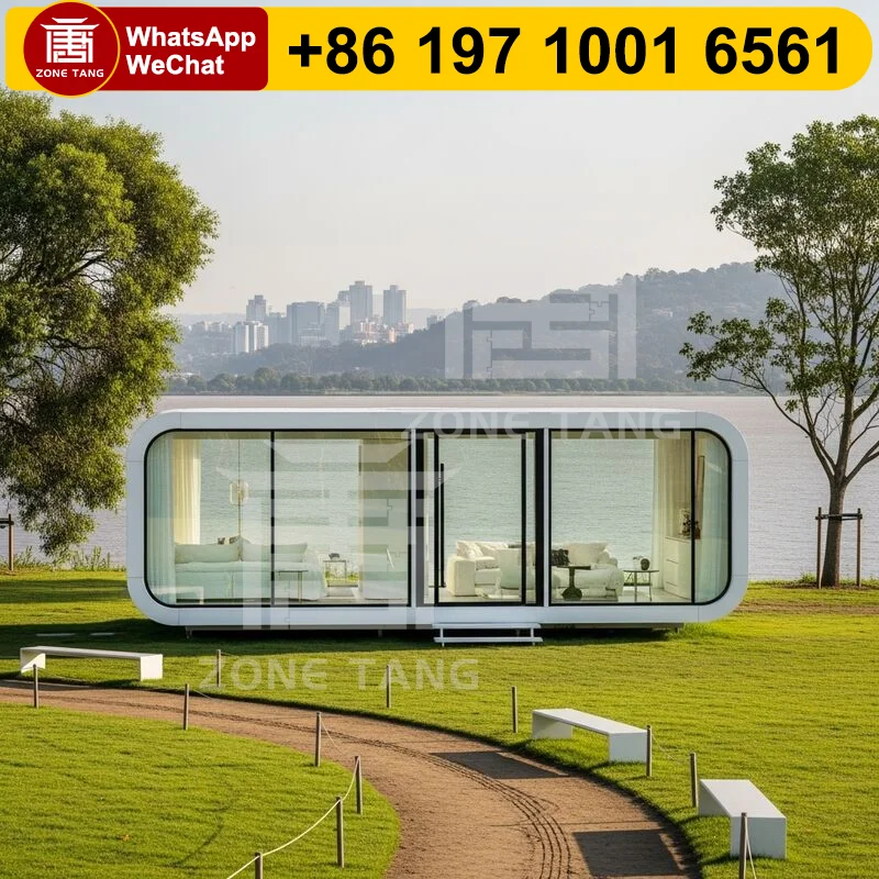 Precios de la casa cápsula Villa prefabricada Casas móviles asequibles Cápsula de manzana Hogar Comedor Cabina Casas modulares Casa prefabricada