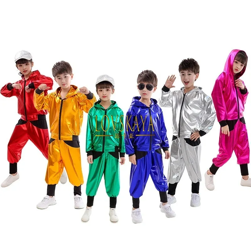 

fashion Children hip-hop suit boy handsome performance girl Jazz Dance suit sports meet suit