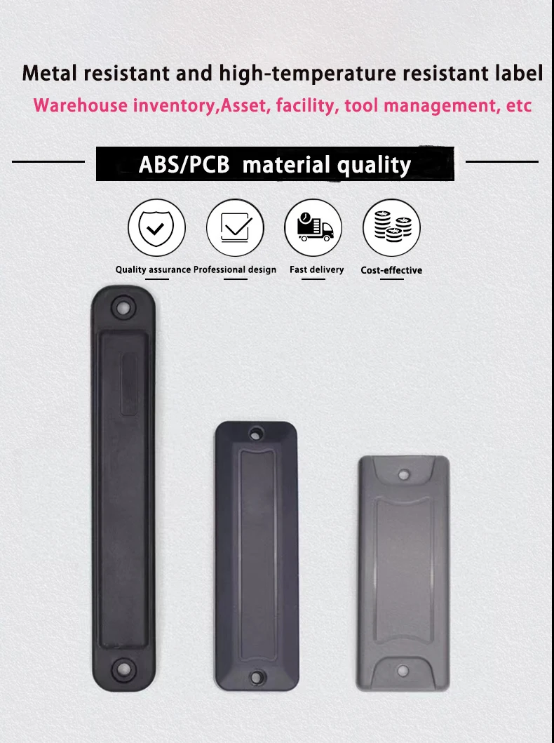 50 szt. Antymetalowa etykieta RFID UHF, odporna na wysoką temperaturę etykieta elektryczna ISO18000-6C EPC Gen2 860-960MHz wysokiej jakości