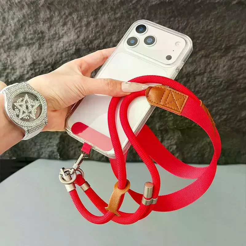 150cm Adjustable Upgraded Widened Shoulder Mobile Phone Lanyard Camera Rope High-end Decompression Phone Hanging Rope