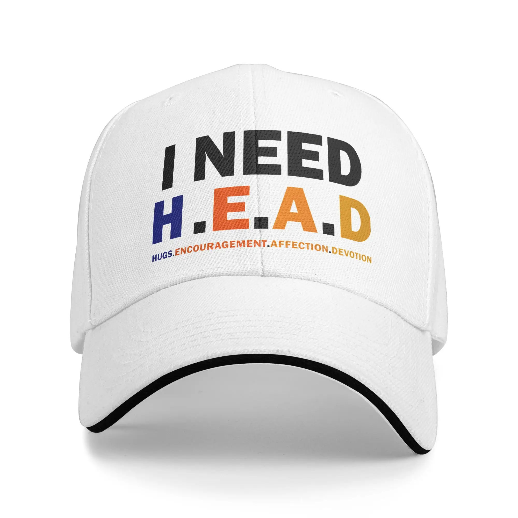 Summer I Need HEAD Hugs Encouragement Affection Devotion Baseball Cap Sun Trucker Hat Unisex Men Breathable Baseball Caps