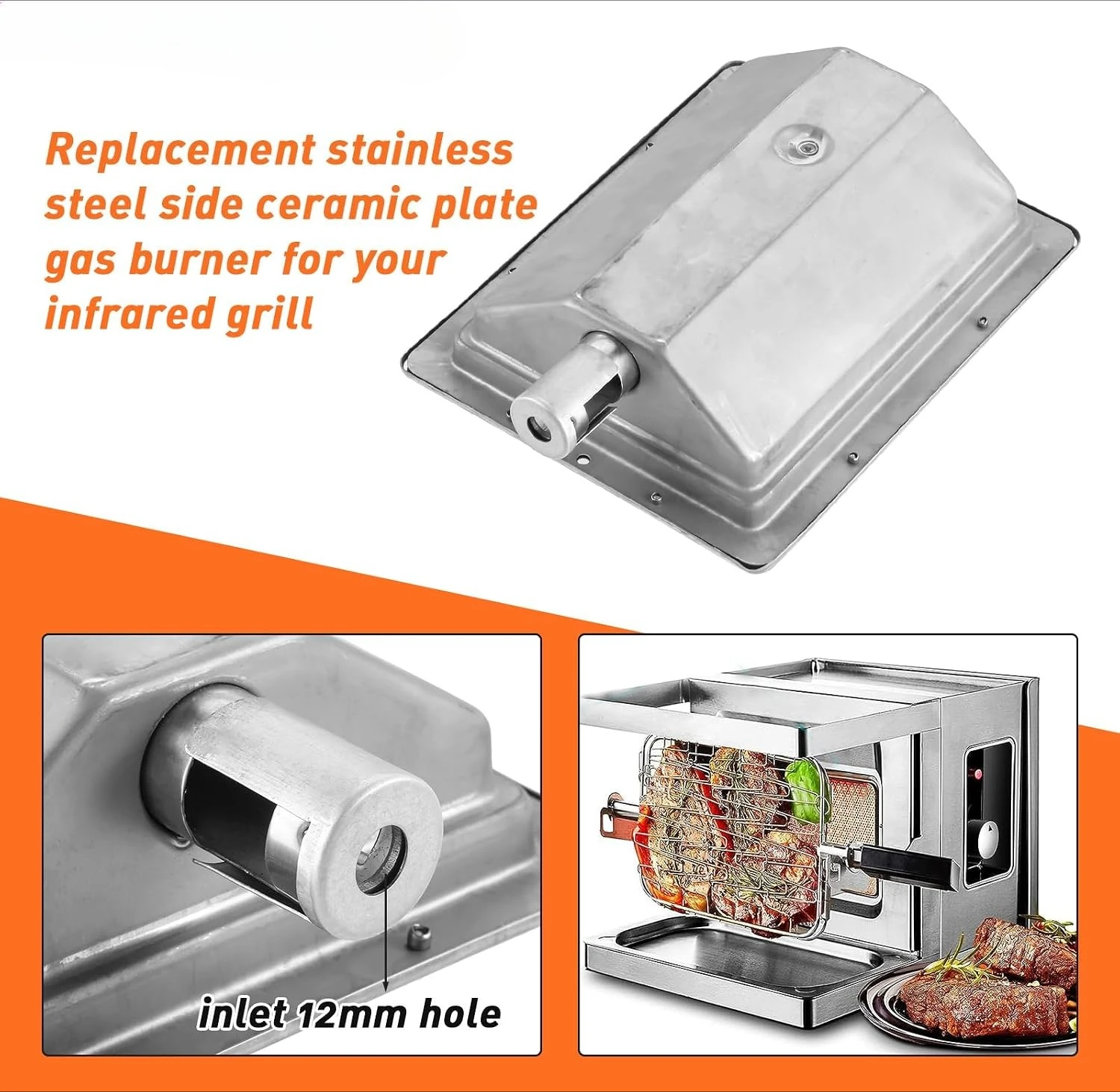 220x170mm Ceramic Infrared DIY Heating Gas Burner Replacement Part for Outdoor Indoor Heater BBQ Grill Stove Ceramic Burner Head