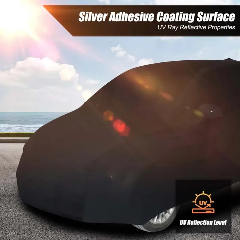 

1Pcs Velvet Black For Fiat 500 2010-2022 Car Cover Dustproof Snowproof Sunscreen UV Cover Car Modification Accessories