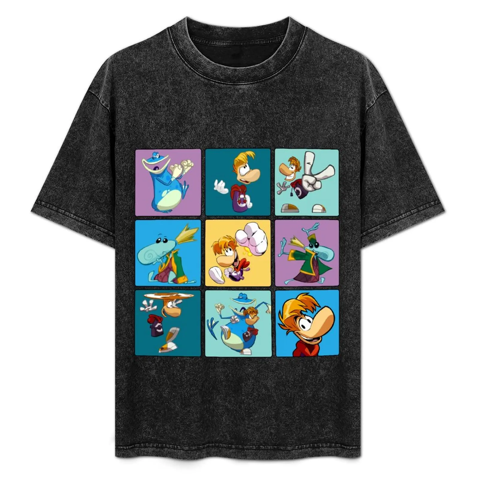 

Rayman Squares T-Shirt aesthetic clothes graphic t shirt vintage boys whites street wear clothing for men