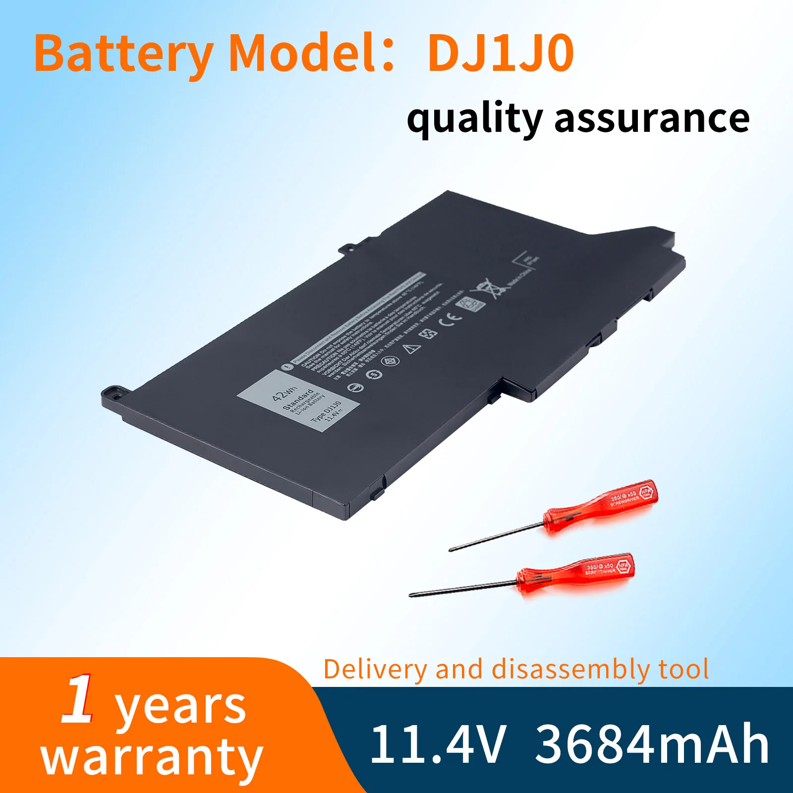 BVBH DJ1JO PGFX4 Laptop Battery For DELL Latitude 12 7000 7280 7380 7480 Series Notebook Tablet PC 11.4V 42Wh