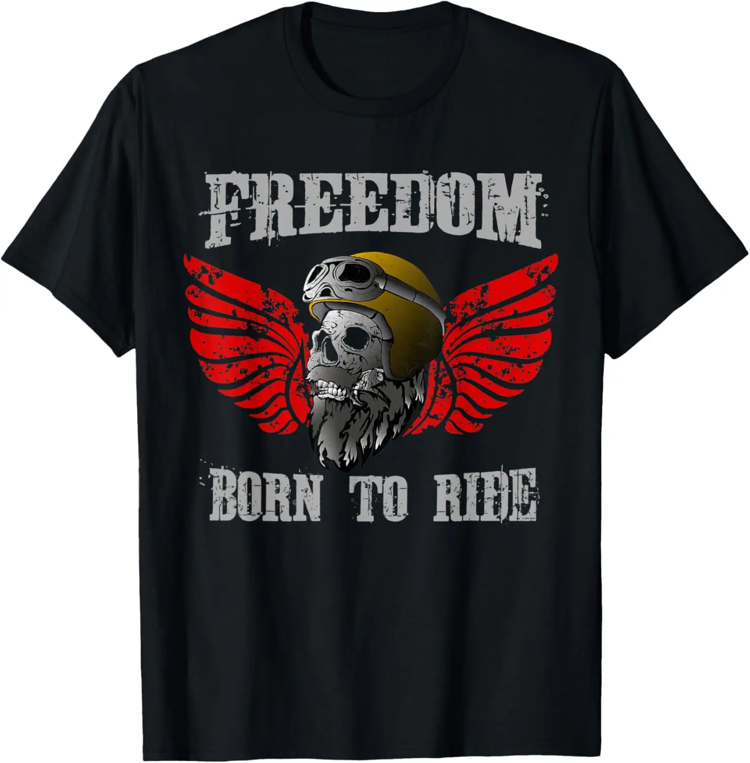 

Born to Ride Biker Chapter Trike Motorcycle Skull Rocker T-Shirt 100% Cotton O-Neck Short Sleeve Summer Casual Mens T-shirt