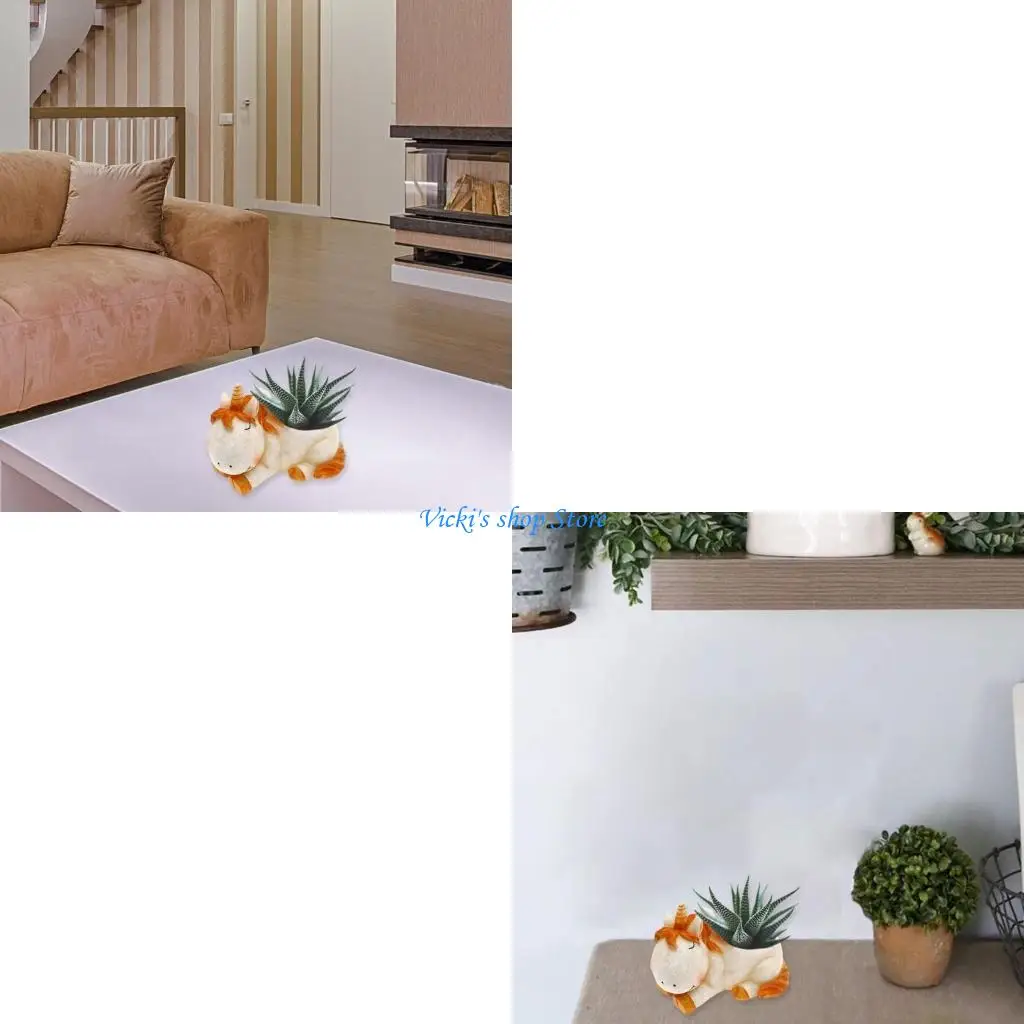 

Силиконовая форма для цветочных горшков с единорогами, 3D ваза для животных, форма для эпоксидной смолы, сочный кашпо, цементный