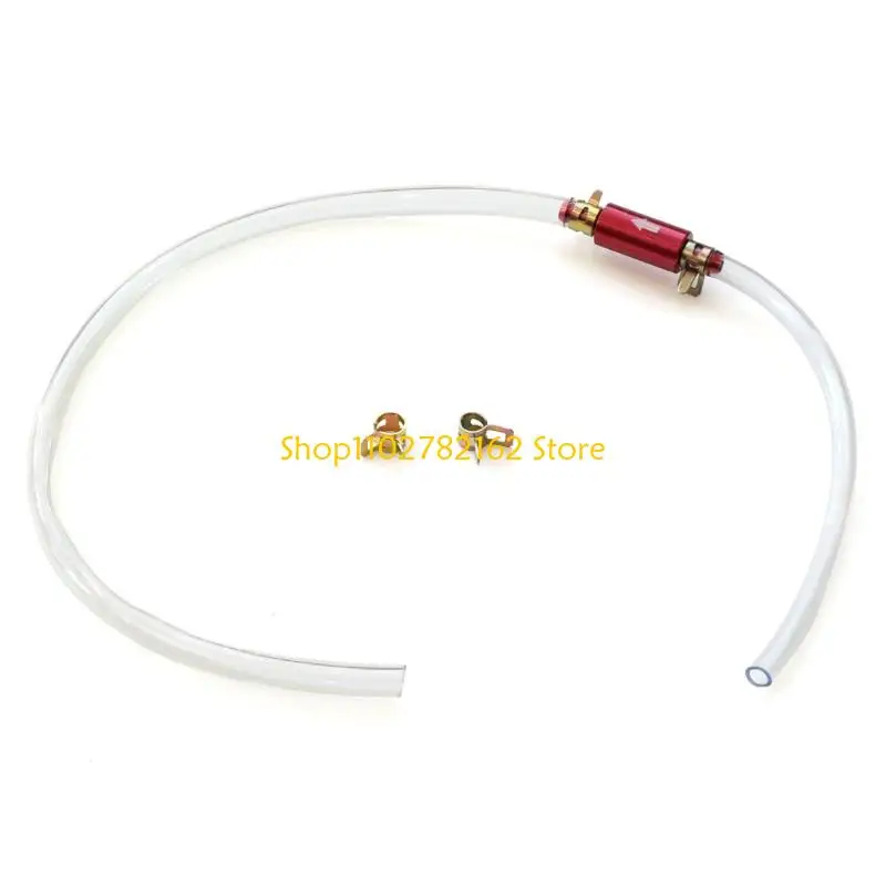 

547B 2PC Brake Bleeder Hose And Check Gate Set High Flexibility ABS Metal Brake Fluid Bleeding Tool For Automotive Motorcycle