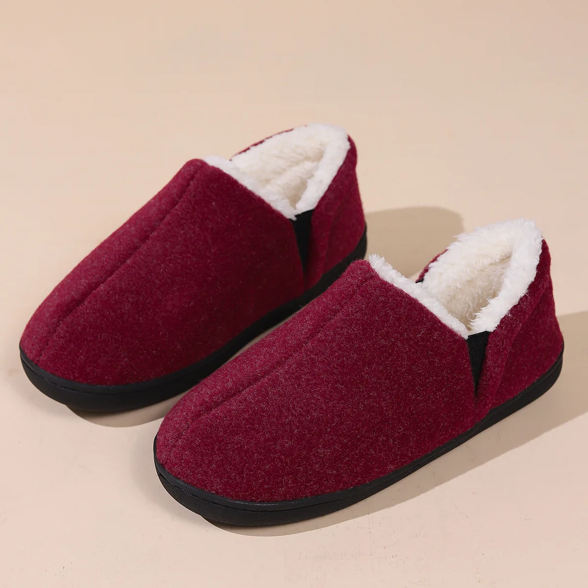 Smile Pop Winter Slippers For Women Antiskid Women Slippers Fashion Casual Warm Fluffy Slippers Outdoor Fur Plush Women Shoes