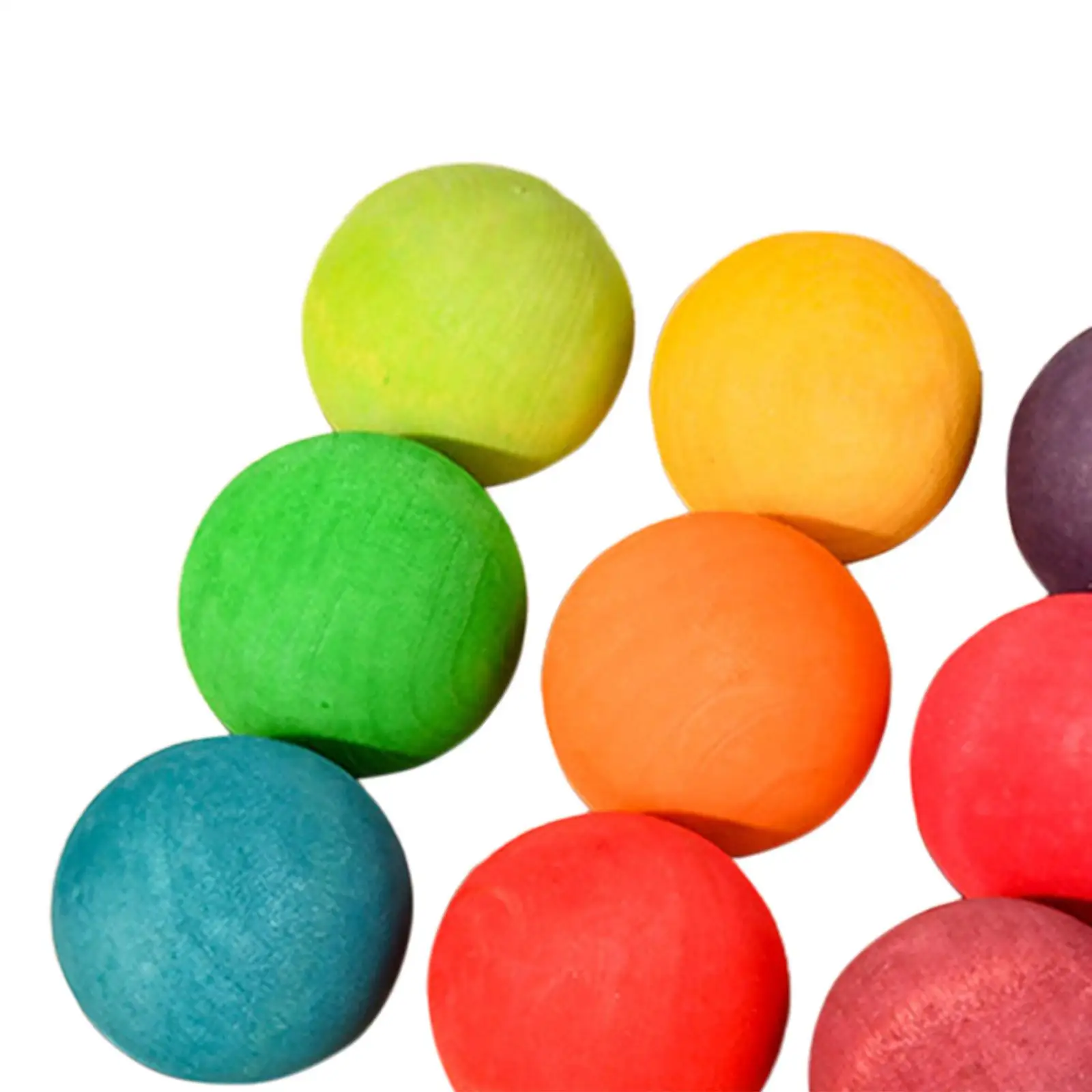 12Pcs Montessori Wooden Balls Color Sorting Toys Preschool Color Recognition Educational Counting Toy for Kids Age 3 4 5 6