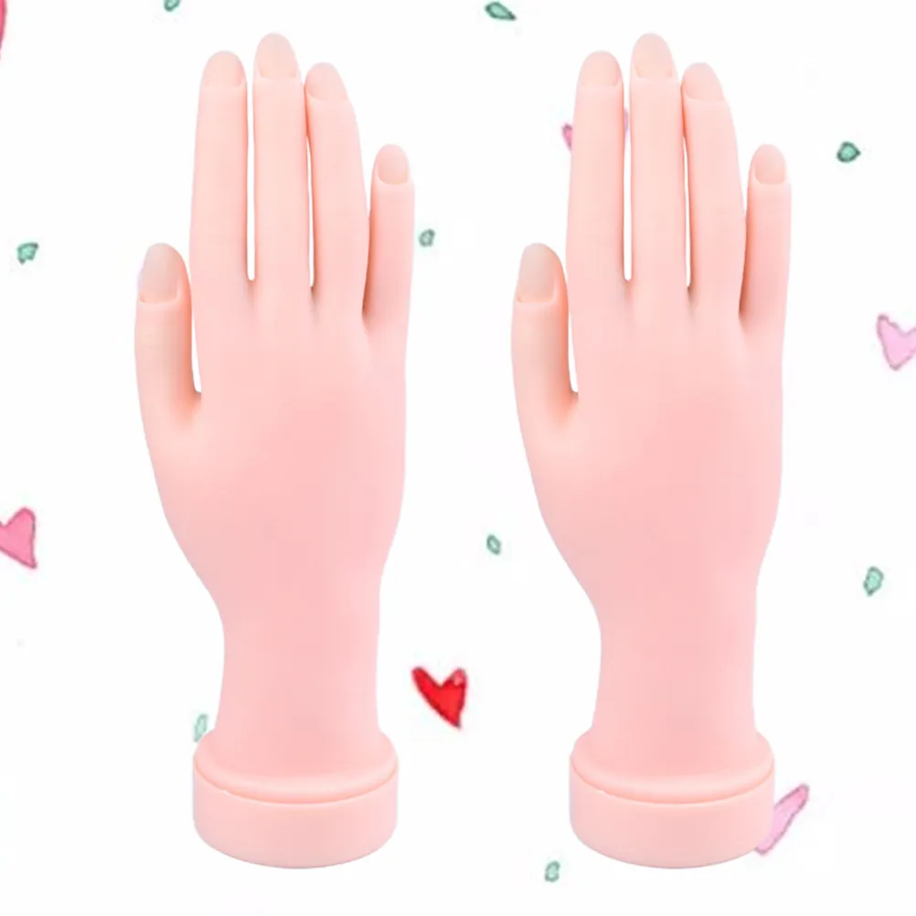 

2 шт. тренировочные манекены рук для нейл-арта, многоразовые, легкие, женские, с возможностью установки типсов, инструмент для отработки маникюра
