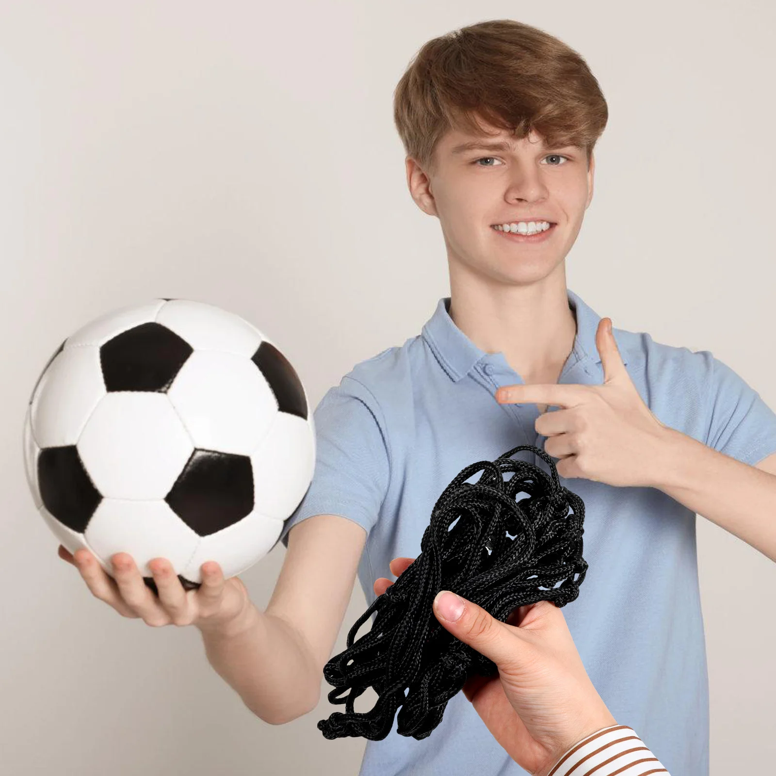 2 個サッカーキックトレーナーサッカーボールネットリバウンド練習トレーニング機器大人青少年子供のためのポータブルジャグリングスキル