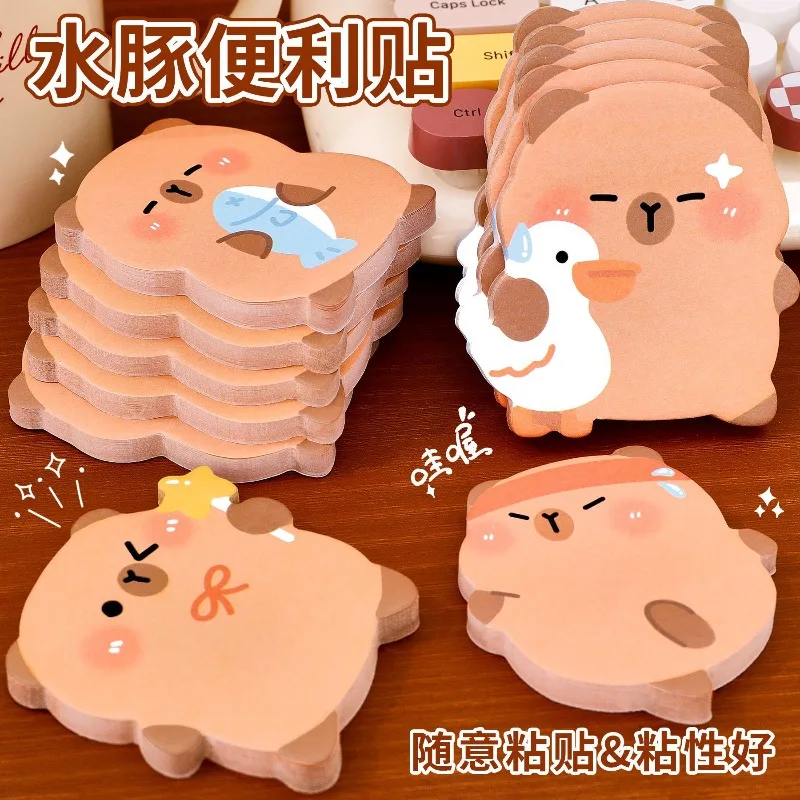 

Kapibara Special-shaped Notes Student Cute High-value Message White Sticky Sticky Strong Capybara N Times Sticker Stationery