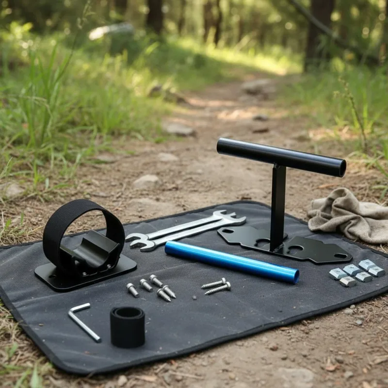 

Steel Rear Fork Mount Rack Storage And Display Stand For Road And Mountain Bikes Adjustable For QR And Thru Axle Systems