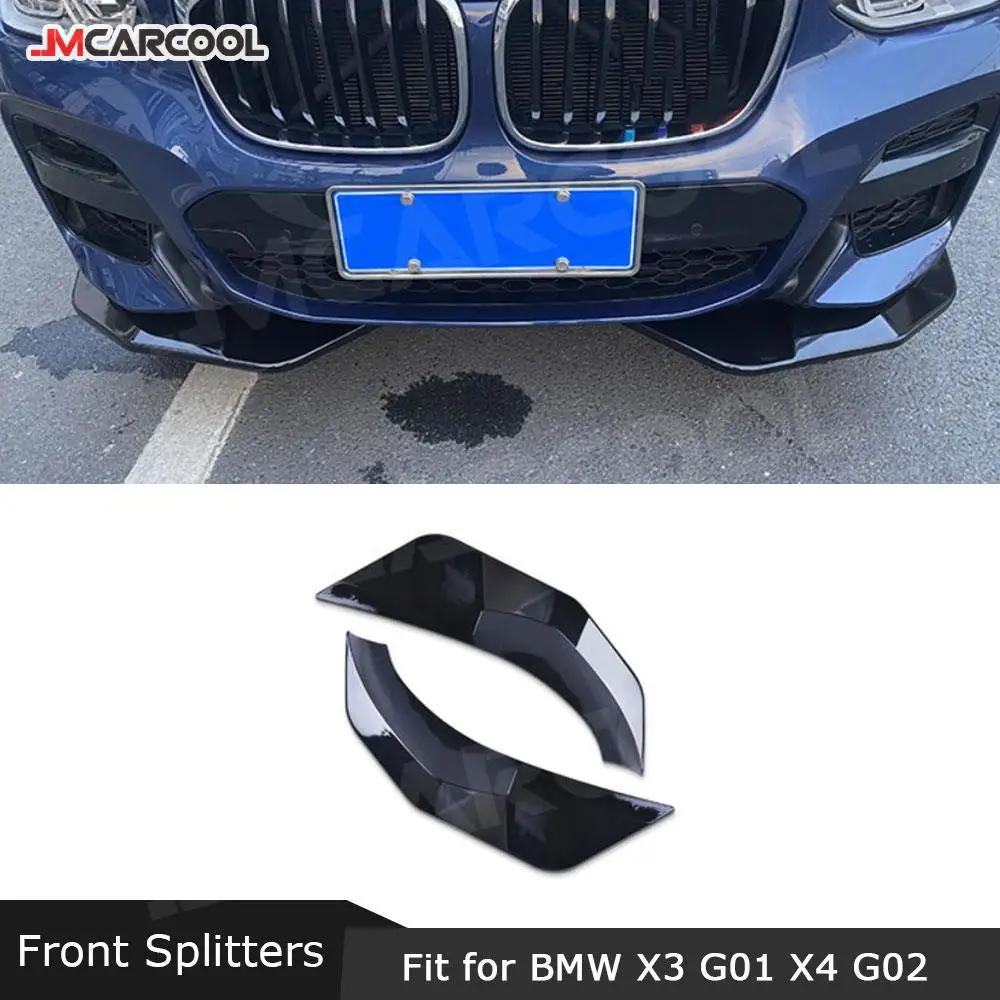 

JMCARCOOL Car Front Bumper Lip Chin Splitters Flaps Apron For BMW X3 G01 X4 G02 M Sport 2019-2021 Carbon Fiber Protect Cover