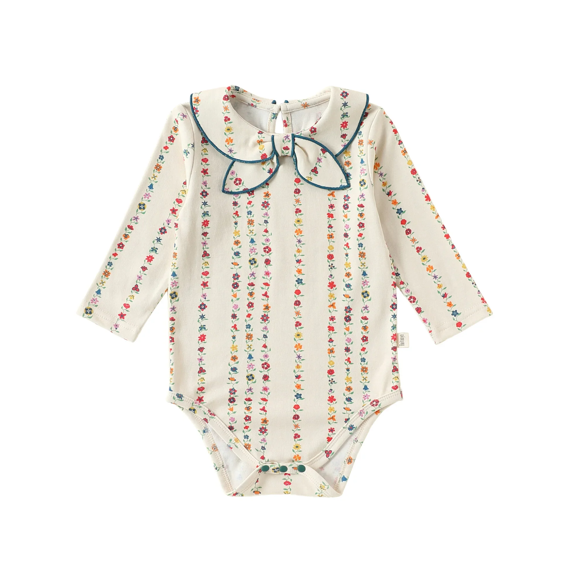 0-24M Flower Girls Romper Princess Outfit Long Sleeve Cotton Autumn Clothes Newborn Kid Floral Jumpsuit New Born Outfit