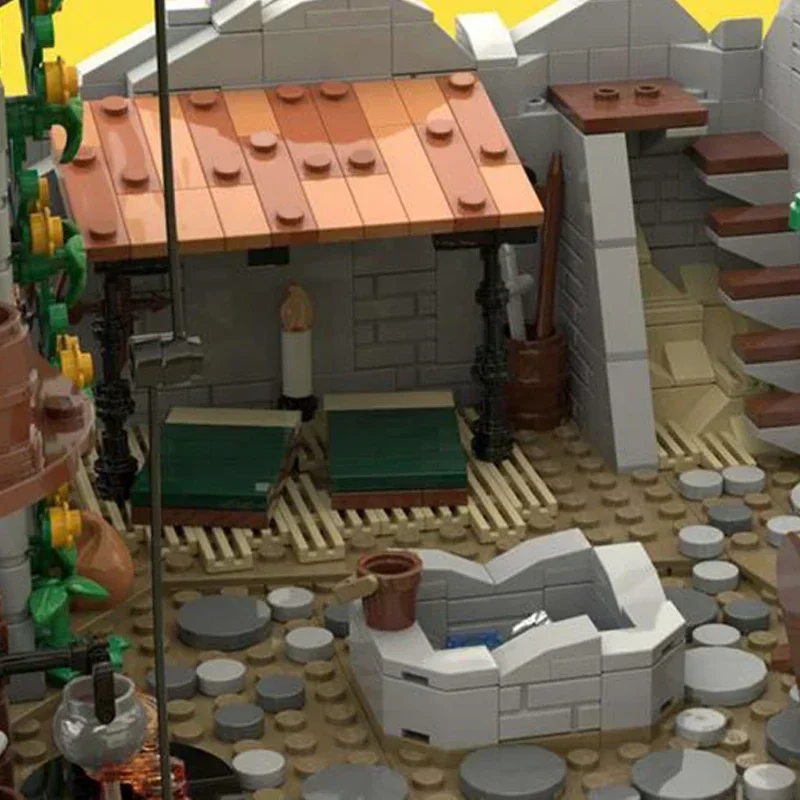 Blocs de Construction Moc, modèle de château, forêt, camping pour hommes, briques techniques, assemblage à monter soi-même, jouets de Construction pour enfants, cadeaux de vacances