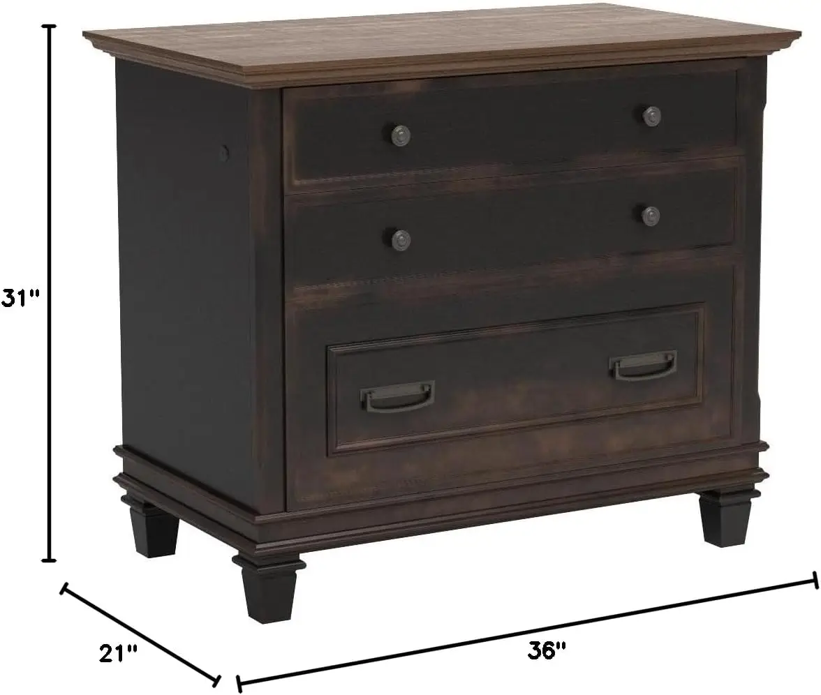 Schedario laterale Hartford, marrone - completamente assemblato