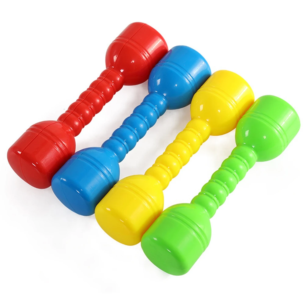 2 Pcs ABS Plastic Vocal Dumbbells for Children, Kindergarten, Gymnastics Vocal, Primary School, 3-8 Years Old, Dance, 19x5cm