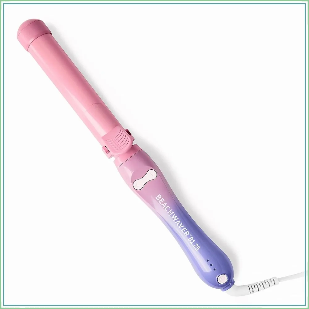 

Rotating Curling Iron, 1.25 Inch Barrel, Dual Voltage, Auto Shut-Off, Travel-Friendly