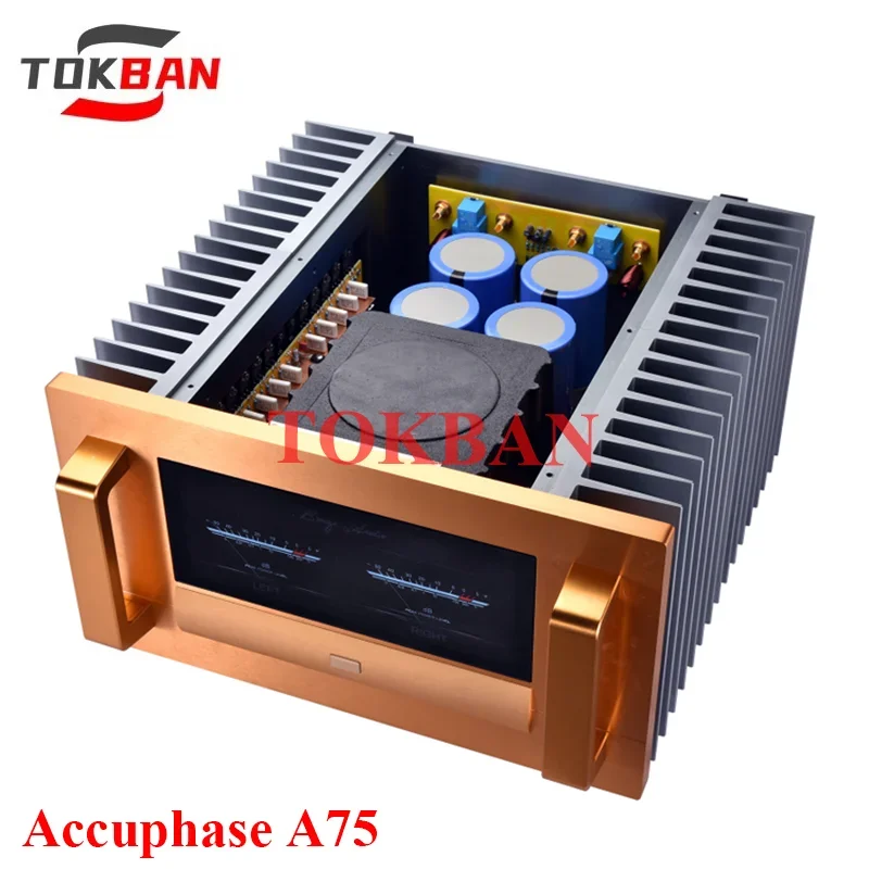 Tokban Accuphase A75 Class A Amplifier 60w*2 2-channel Amp High Power Balanced XLR Vu Meter FET HIFI Amplifier Audio