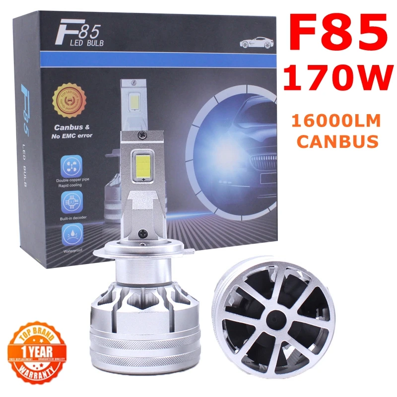 

F85 170W 16000LM H7 LED Bulb LED H11 Headlight Kit Car Light Fog Light H4 H7 H11 H1 9005 Car LED Lamp LED Headlights Bulb