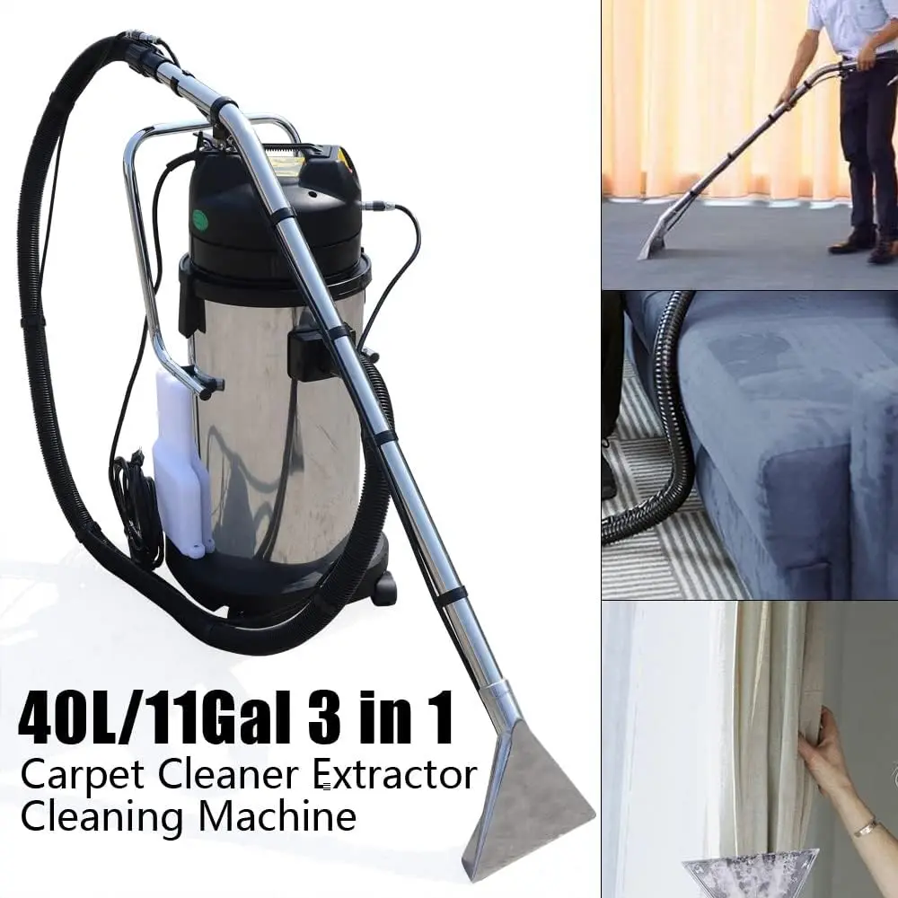 Carpet Cleaner Machine,  3 in 1 Commercial Floor Cleaner Machine Portable Mobile Sofa Curtain Dust Extractor Absorb Water Machin