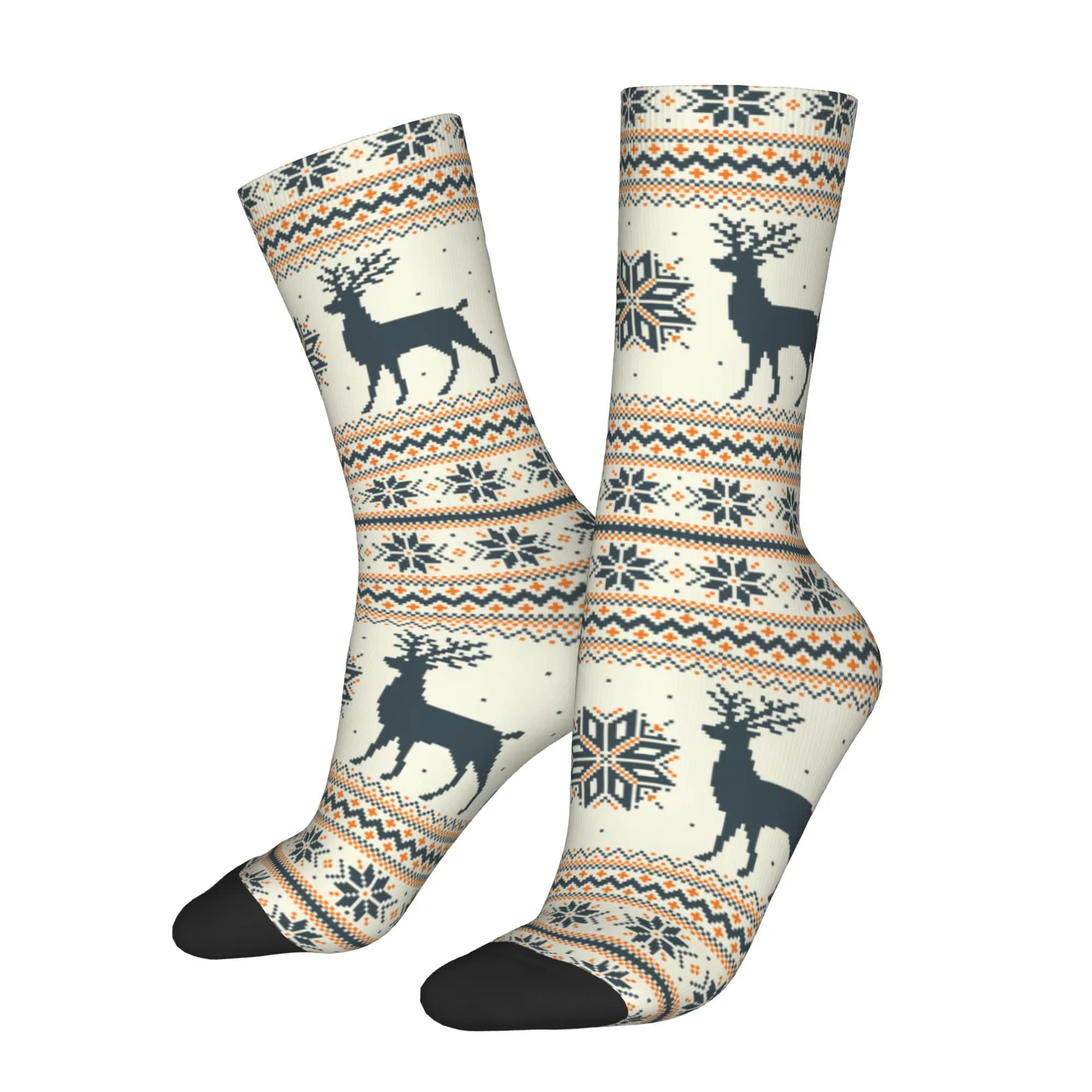 

Christmas Reindeer Sock Printed Man Polyester Fashion