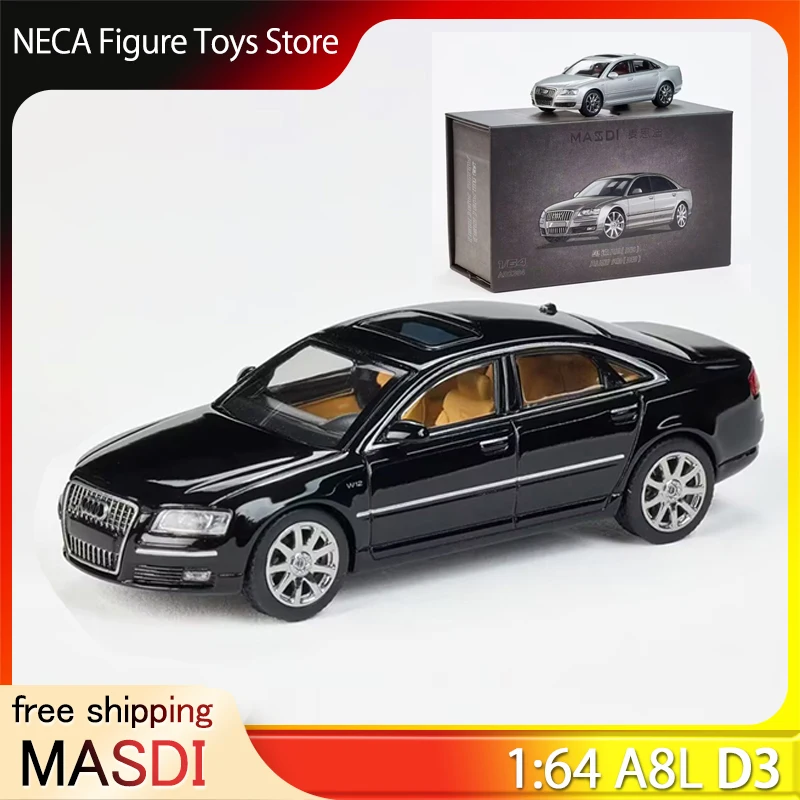 

MASDI 1:64 A8 D3 New Alloy Car Model - Diecast Metal Collectible Toy, Simulation Vehicle, Miniature Replica, Gift for Car Enthus
