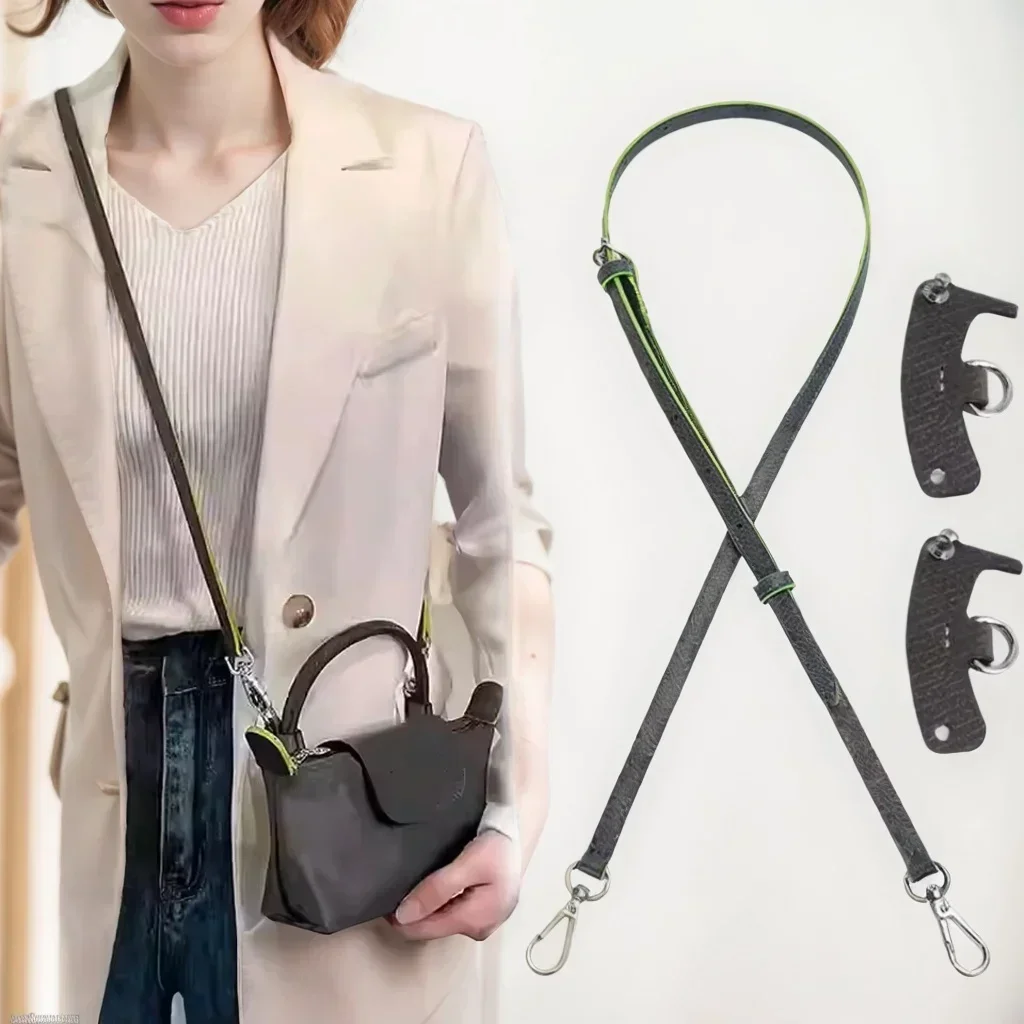 

Bag Straps Set for LONGCHAMP Mini Bag Leather Accessories DIY Transformation Punch Free Shoulder Crossbody Conversion