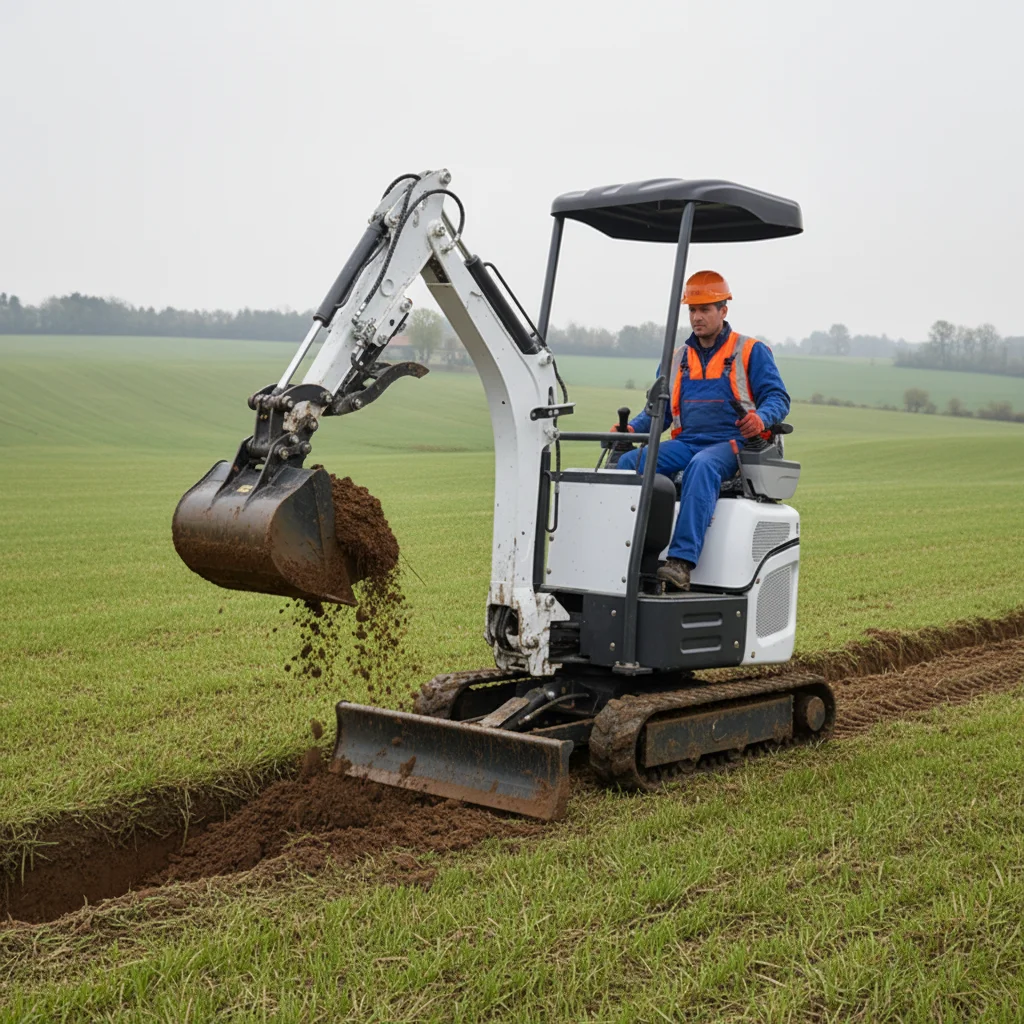 

Mini Hydraulic Crawler Excavator 1ton Compact Digger for Construction Agriculture - Small Excavadora Pequeña
