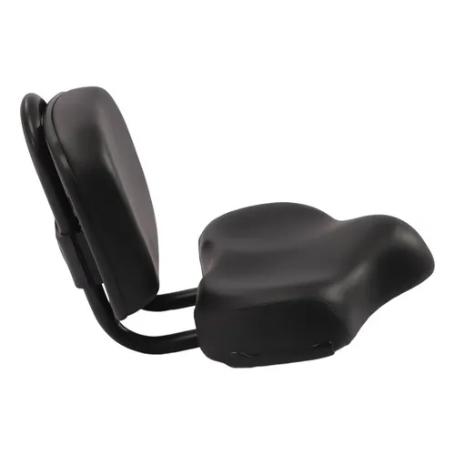 Selim de bicicleta ergonômico com design curvo e fricção de perna frontal estreita simplificada com encosto flexível e ajustável em altura