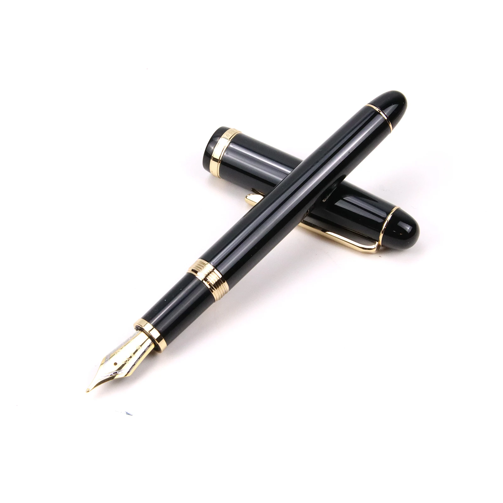 New Jinhao X350 fountain pen M nib black metal Business Office School Stationery Supplies Fine Nib writing Pens gifts for friend