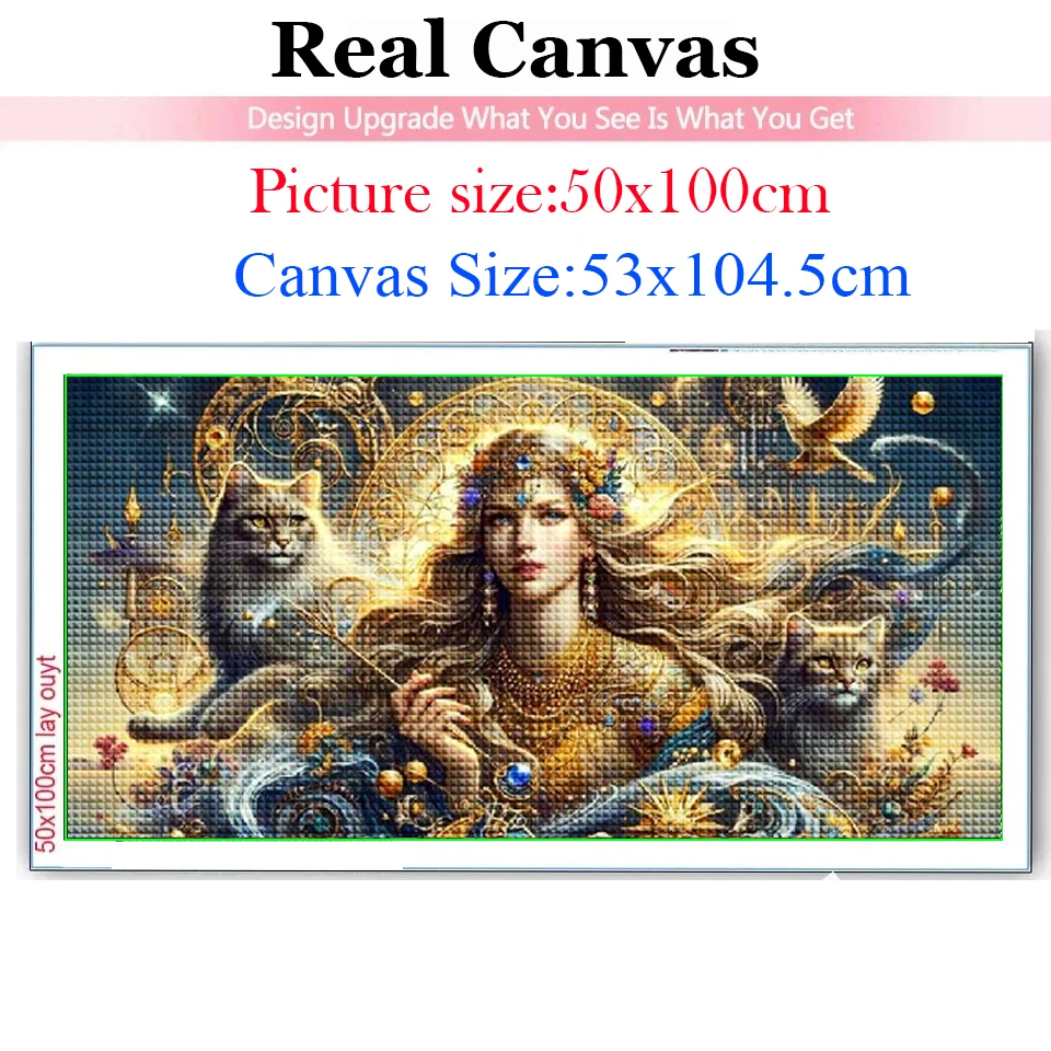 DIY Diamond Painting Goddess Of Love And Beauty and Golden Cat Full Square Round Diamond Mosaic Embroidery Sale For Home Decor