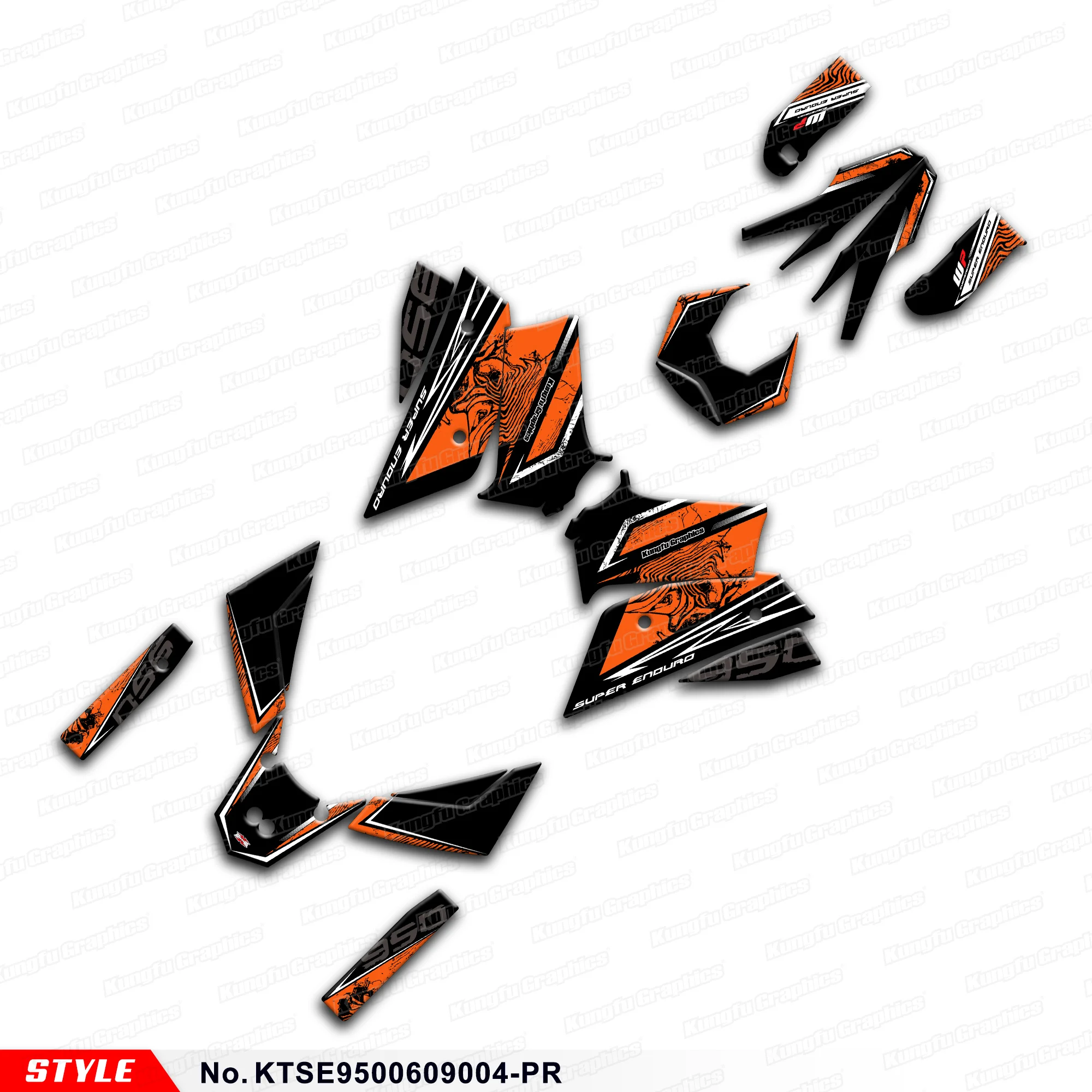 JY RACING Custom Graphics Wrap Sticker for KTM 950 Super Enduro 950 SE 2006 2007 2008 2009 Rebuilding, KTSE9500609004-PR