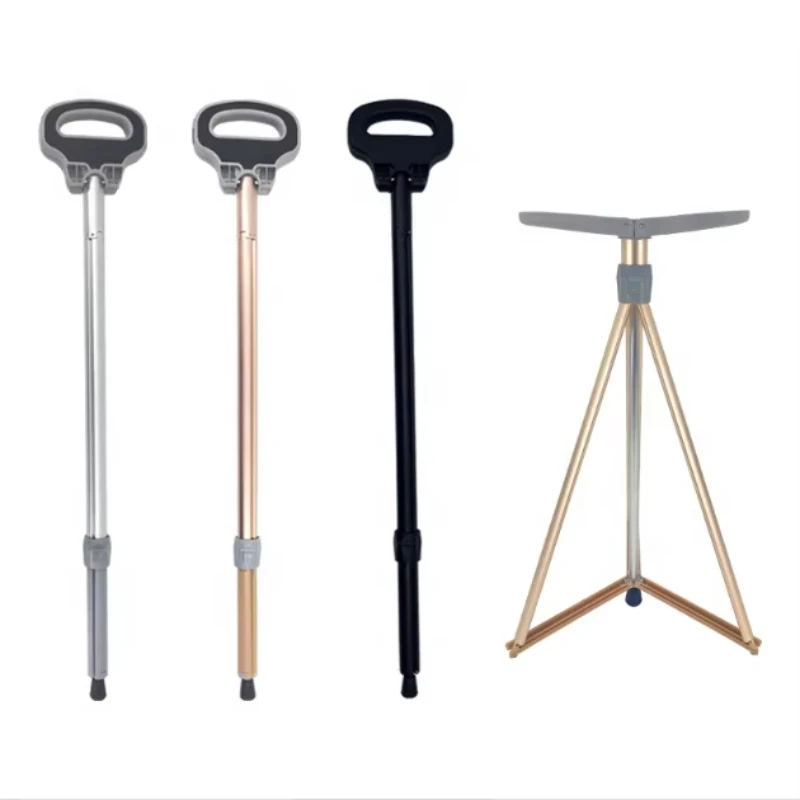 

Multifunctional Adjustable Double Handle Aluminum Cane Senior Folding Cane