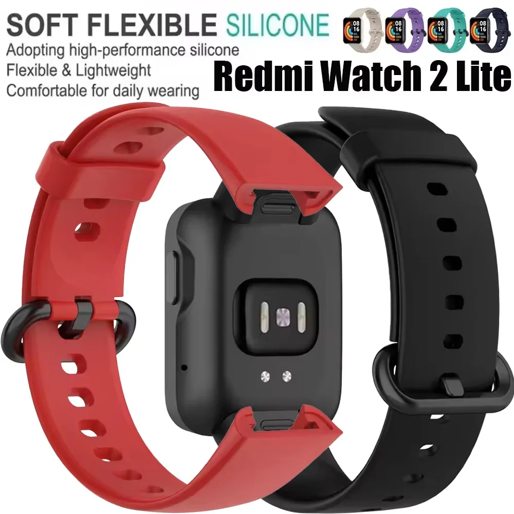 Silicone Strap for Redmi Watch 2/1 Lite/Horloge 2 Soft Breathable Watchband for Xiaomi Watch Lite 2/Poco Watch Band Accessories