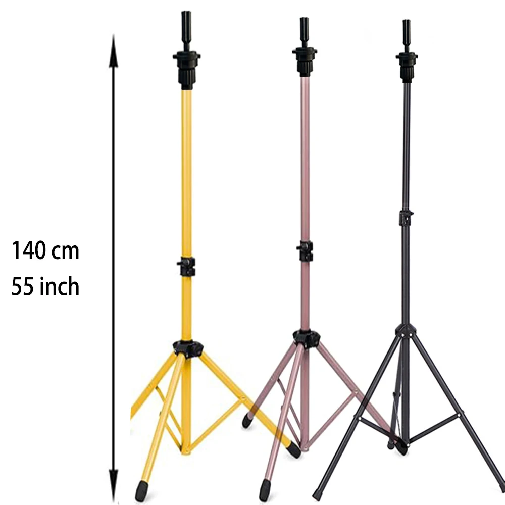 MEERL-Soporte de cabeza de maniquí para peluquería, trípode para entrenamiento de peluquería, fuerte, ajustable, para hacer pelucas