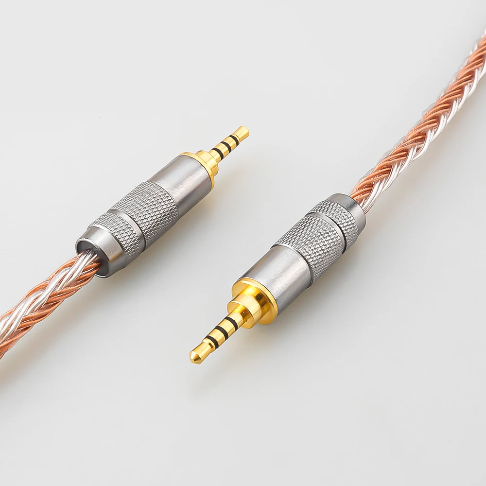 HiFi 16 Core 2.5mm Trrs Balanced Male to 2.5mm Trrs Balanced male audio input cable speaker line for Headphone sound pc earpiece