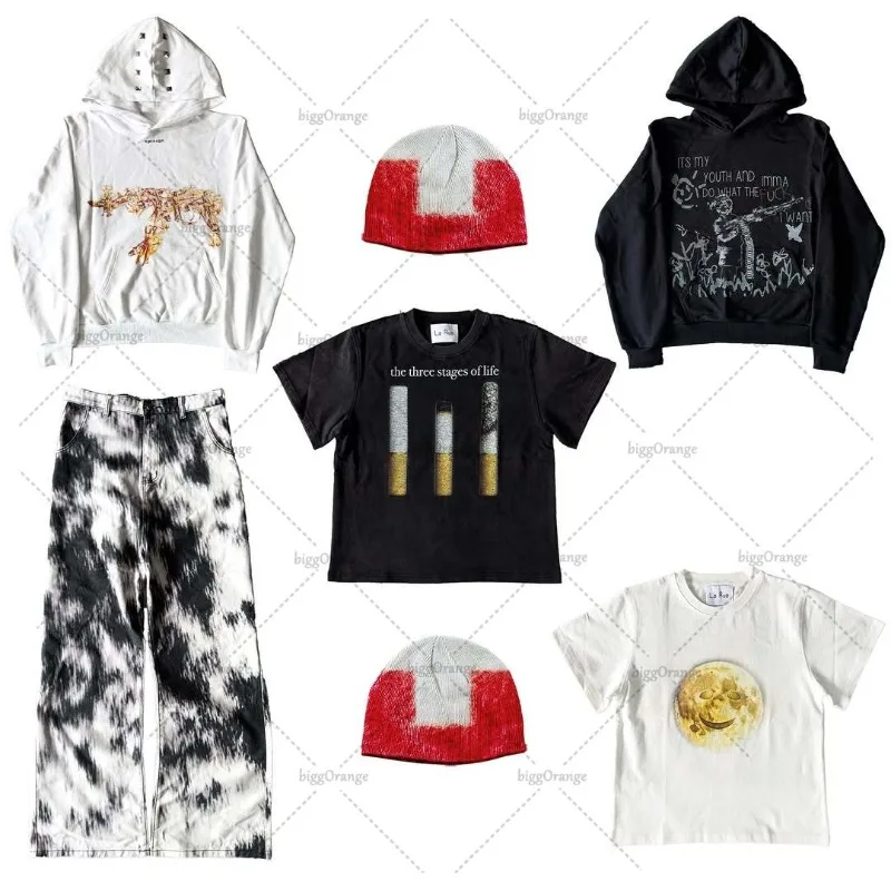 

Уличная футболка в стиле Харадзюку в стиле хип-хоп с графическим рисунком, мужская уличная модная готическая футболка большого размера в стиле ретро, летняя футболка из чистого хлопка с короткими рукавами