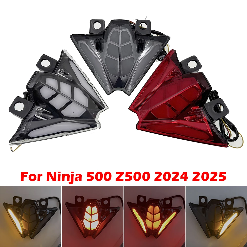 Motorcycle LED Rear Tail Light Turn Signals Integrated Taillight Brake Light For KAWASAKI Ninja 500 SE EX500 Z500 Z 500 2024