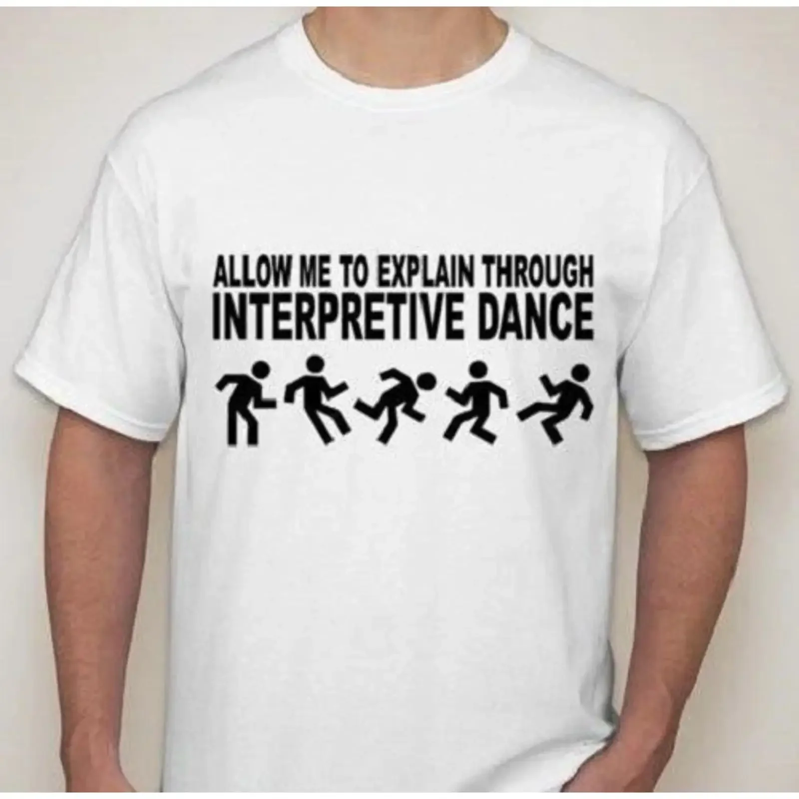 T-shirt « Allow Me To Explain Through Interpretive Dance » – Musique, Fitness, Vintage, Lavé, Extensible, Élégant, Vêtements de créateur