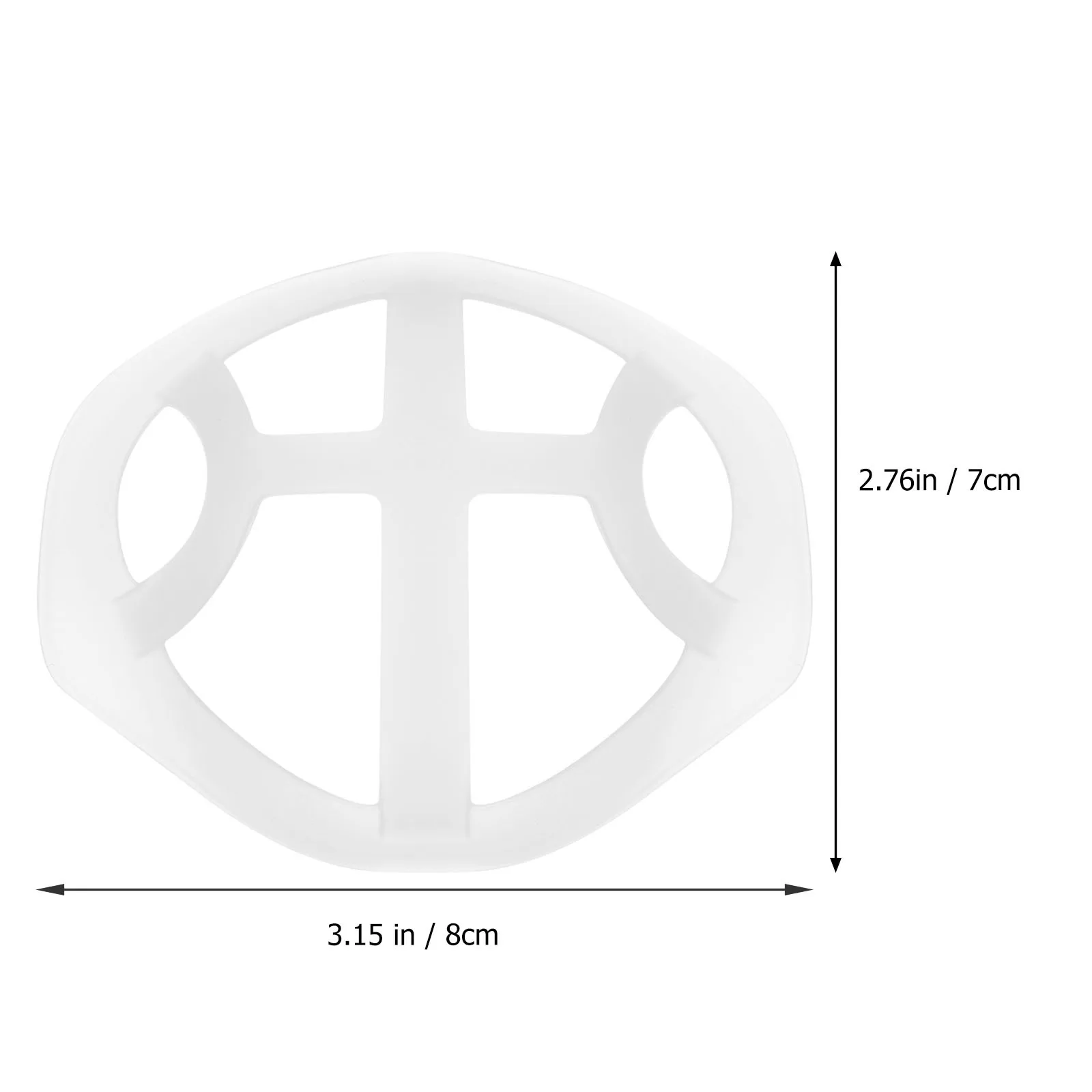 Staffa per maschera da 5 pezzi Supporto interno in silicone per bambini Respirazione confortevole Previene le sbavature del rossetto Telaio per maschera riutilizzabile