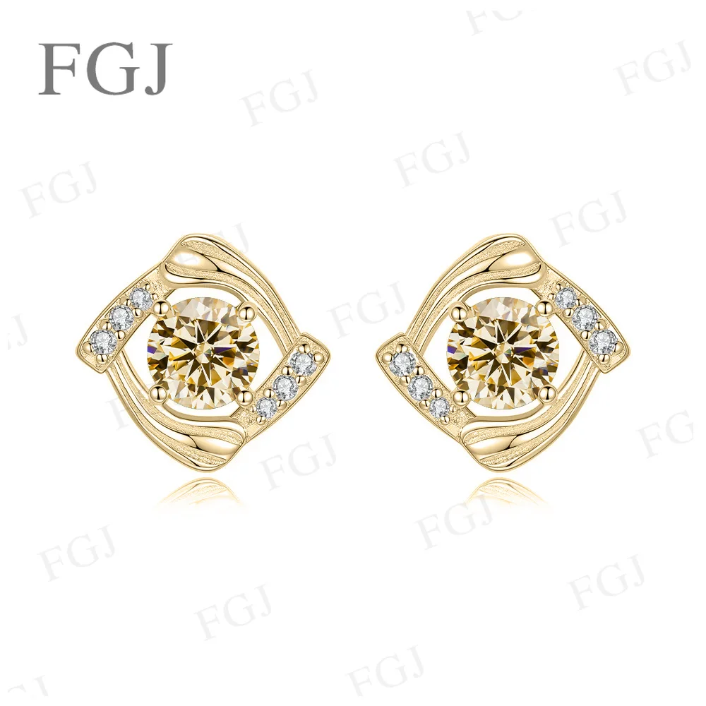 1ct Moissanit-Ohrringe, D-Farbe, VVS1, S925-Sterlingsilber, Ohrstecker für Damen, Geburtstagsfeier, hochwertiger edler Schmuck, Geschenk – Detail 11