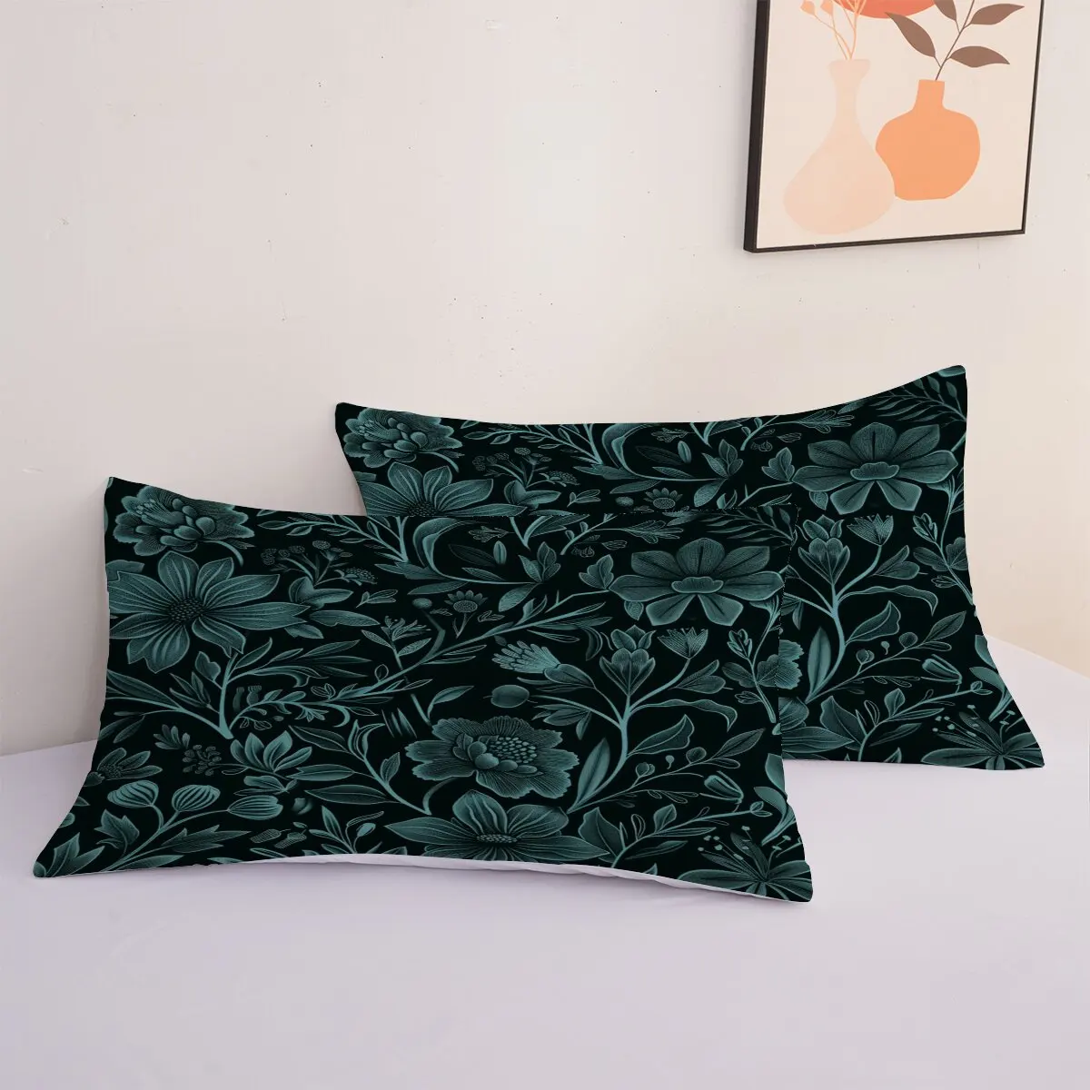 Floral pattern  Down comforter set large size  plant combination  1 duvet cover and 2 pillowcases (without blankets)