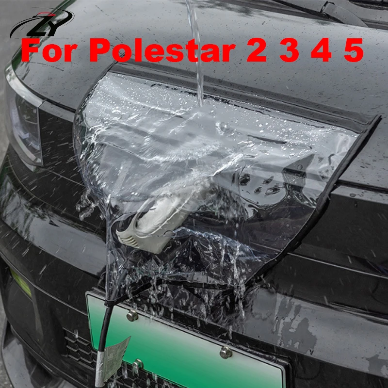 For Polestar 2 3 4 5 Auto Energy Vehicle Charging Rain Cover Charging Gun Protective Cover Waterproof Outdoor Accessories