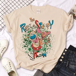 Ren And Stimpy tshirt women Y2K summer harajuku t-shirts girl designer 2000s clothing