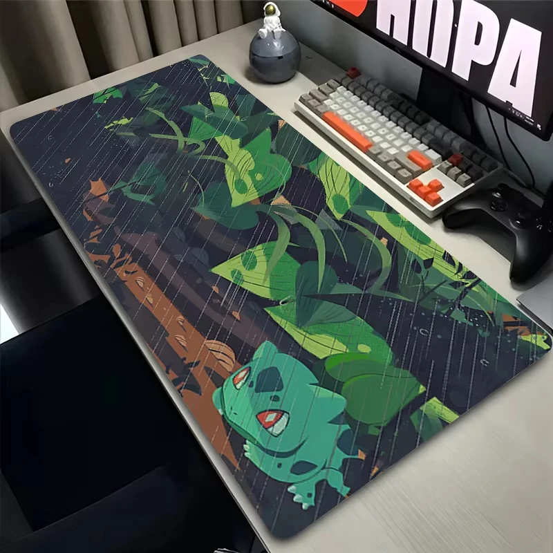 Anime Mauspad Computer Gaming Zubehör Schreibtisch Matte P-pokemon Bulbasaur Gamer Playmat Büro Deskmat Mousepad Große Pc Teppich